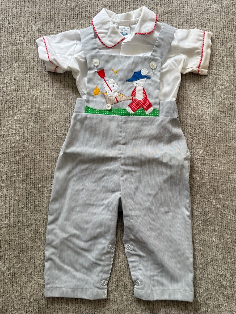 Vintage By Thomas Baby Jon Jon Wheelbarrow Outfit Set 12 Months